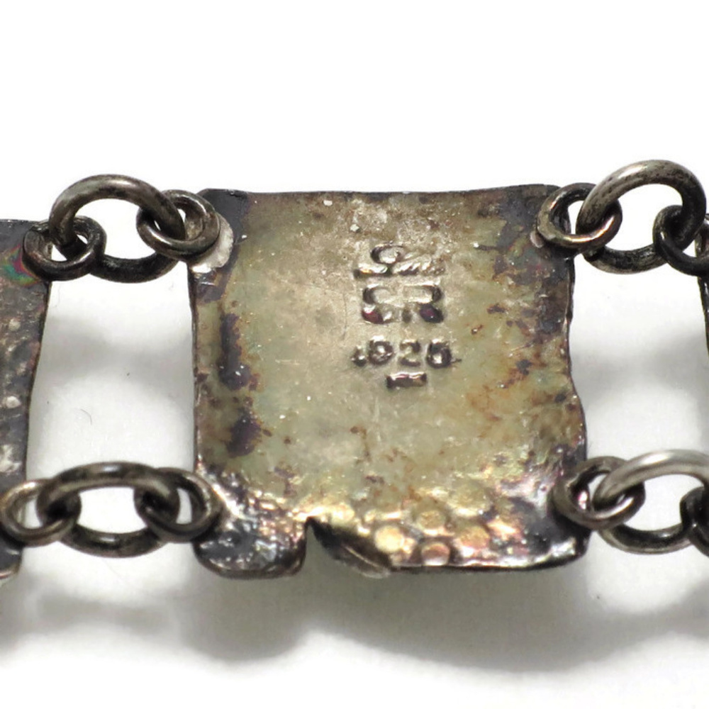 Israeli Bracelet Sterling Silver and Roman Glass Holy Land Artifact - Picture 3 of 8